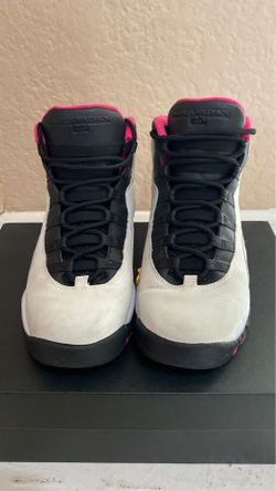 Air Jordan retro 10s (Platinum/black/vivid pink) size 6y