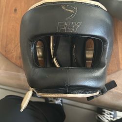 FLY Superbar X Head guard In Black And Gold Size M
