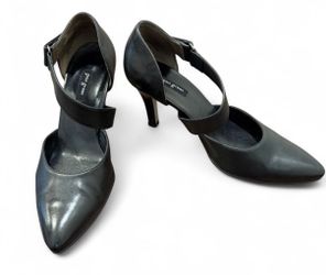 Paul green Desire Black leather D’Orsay Pump Heels