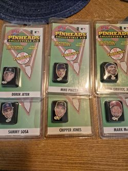 1999 Pin heads collectible, pins.