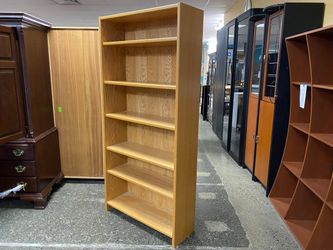 Made in Denmark Blonde Natural Finish 6-Shelf Bookcase