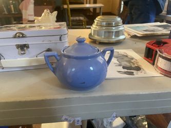 Small Periwinkle Blue Sugar Bowl 
