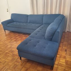 Comfy Blue Sectional Sofa!