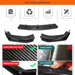 BRAND NEW 2017-2020 BMW G30 M-SPORT REAL CARBON FIBER 3PCS FRONT BUMPER SPLITTER SPOILER LIP
