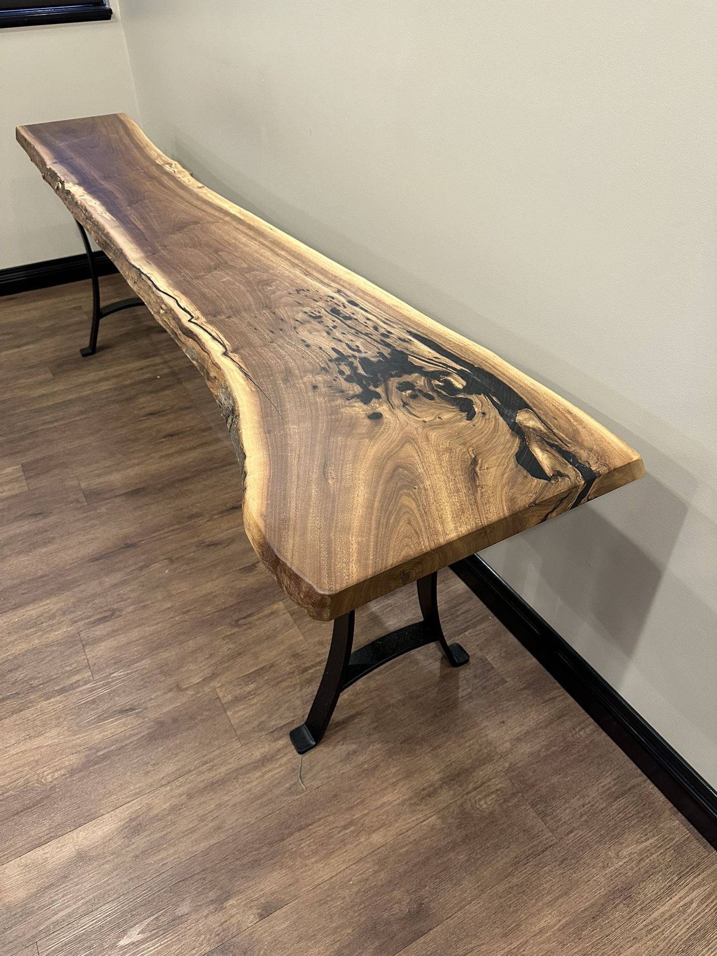 Live Edge Walnut Sofa Table