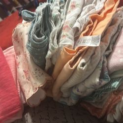 receiving blankets and burp cloths