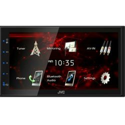 JVC KW-M180BT Bluetooth Car Stereo Receiver with USB Port – 6.75" Touchscreen Display - AM/FM Radio - MP3 Player Double DIN – 13-Band EQ

