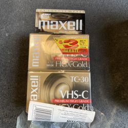 Maxell VHS-C TC-30 Camcorder Tapes High Grade
