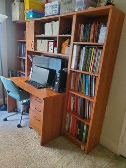 Kids Desk And Book Shelves