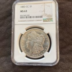 1883 Carson City, Morgan, Silver Dollar