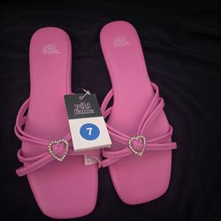 Pink Heart Chanclas
