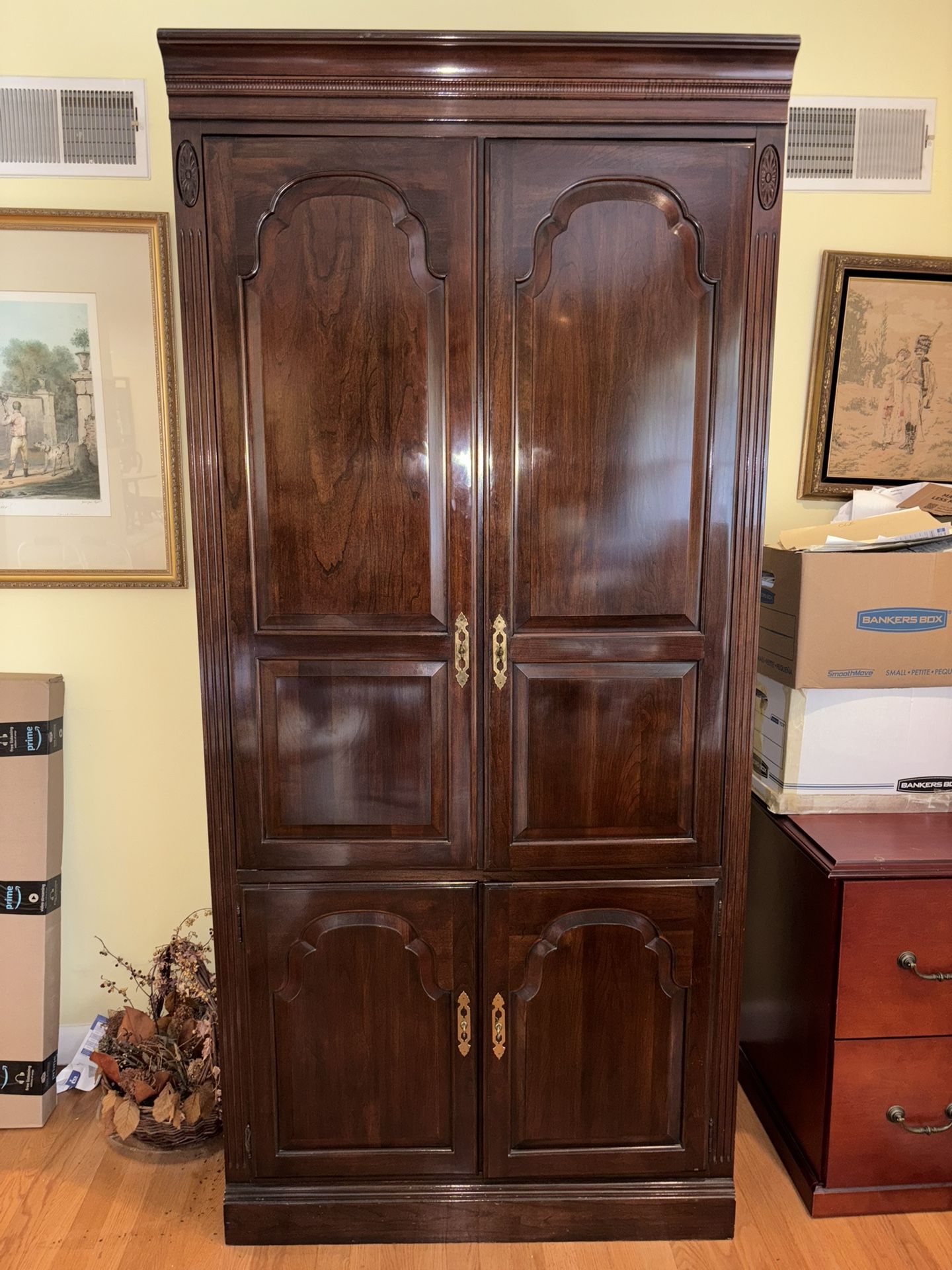 Traditional Cherry Wood Armoire