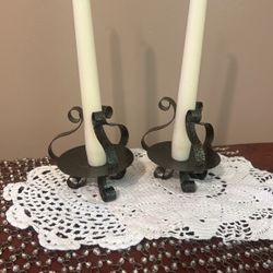 Hammered Metal Candle Holders