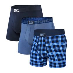 🎁Saxx Ultra Super Soft 5" Inseam Boxer Briefs 3-Pack Gift Set BRAND NEW