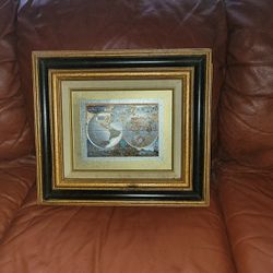 Gold Foil Map Of The World