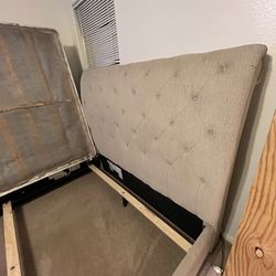 Queen size bed frame with head board