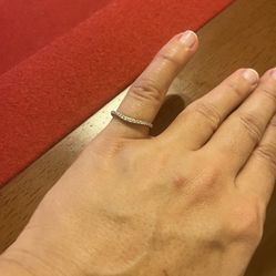 14 Kt White Gold Wedding Band 