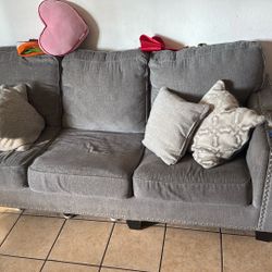 love seat and sofa