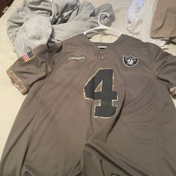 Camo Green Derek Carr Raiders Jersey 