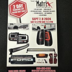 2  Day Parking Lot Sale Auto Accessories 
