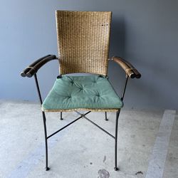 Chair Wrought Iron And Rattan (FREE)