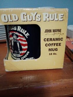 John Wayne Coffee Mug And VHS Tape