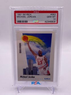 1991 SkyBox Michael Jordan SkyMaster #583 Chicago Bulls PSA 10