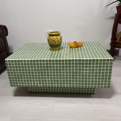 Green Mosaic Tile Coffee Table 