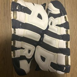 2016 Nike Air Max more uptempo. White And Blue. Lightly Used