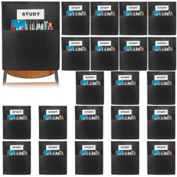 24 PCS Chair Pockets for Classrooms,19.5"x16.5" Seat Sacks for Classroom Chairs K-2, Classroom Student Chair Pockets for Kindergarten, Classroom,Schoo