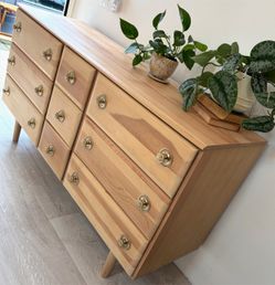 Mid century modern solid wood dresser | sideboard