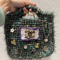 100% Hand Knit Mimi Tote Shoulder Bag Women's
