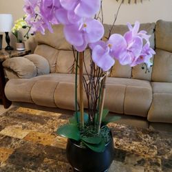 Large Silk Purple Orchid Arrangement