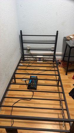 Twin Metal Bed Frame with Headboard