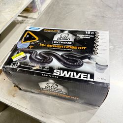 Rhino Extreme 15ft RV Sewer Hose Kit 24mil with PreAttached Fittings Swivel NEW never used  PICK UP IN DEER PARK 77536