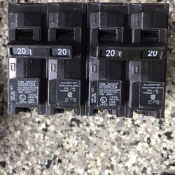 2x2 NEW 2pole 20amp Siemens Circuit Breakers