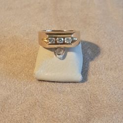 Men's Natural Diamonds 14kt Gold Band