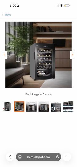17 in. Wine Cooler 24 Bottle Freestanding Wine Refrigerator with Door Lock, Black
