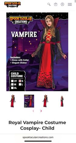 Royal Vampire Costume Cosplay- Child