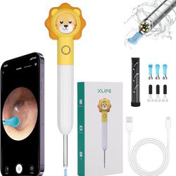 Ear Wax Removal Tool Camera, Smart Visual Ear Cleaner with Camera and Light, 8 Megapixel HD Ear Camera and Wax Remover, Kids Earwax Removal Kit with 6