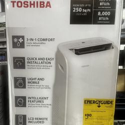 Toshiba Portable Air Conditioner 8BTU On Box 