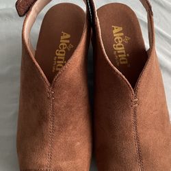 Tan Suede Wedge Sandal