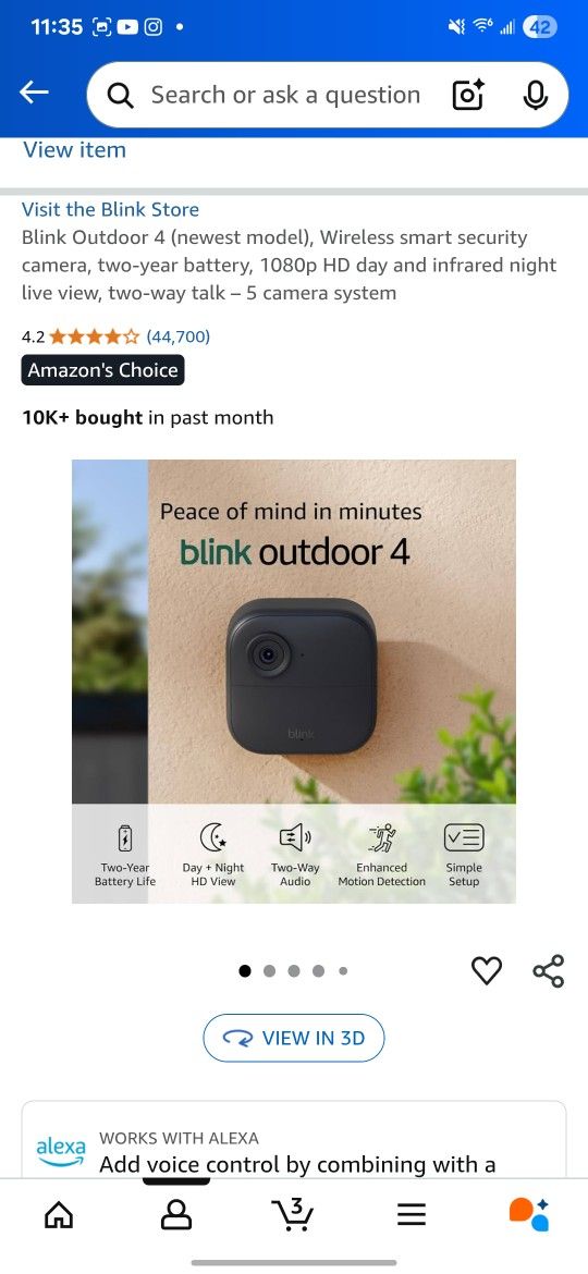 Blink 5 Camera System +2025 Doorbell Blink Camera (USED)