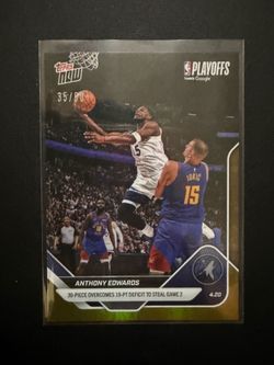 Anthony Edwards Topps Now Gold # /50 !!!