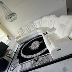 POWER WHITE BRAND NEW RECLINING SECTIONAL SAME DAY DELIVERY 