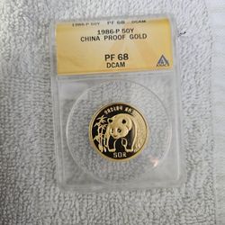 1986 P Proof Half Oz Gold Panda