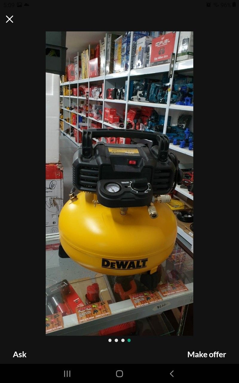 DEWALT AIR COMPRESSOR 6 GALLON 