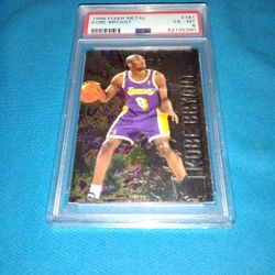 PSA Graded Kobe Bryant Basketball Card 1996 Fleer Metal #181