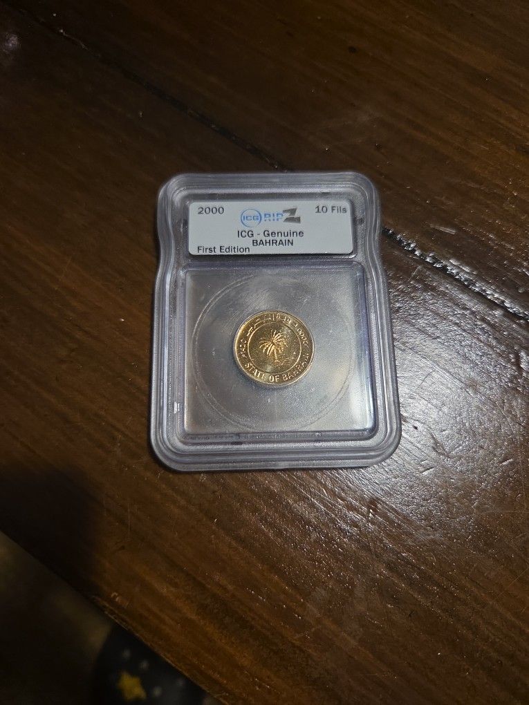 2000 10 Fils First Edition Icg Genuine BAHRAIN