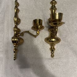 Solid Brass While Candle Holders